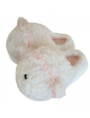 Chaussons en coton en forme de mouton en dentelle