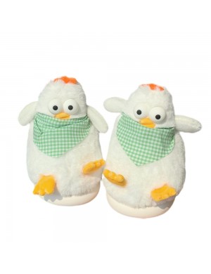 Chaussons en coton avec orteils en forme de petit poulet jaune