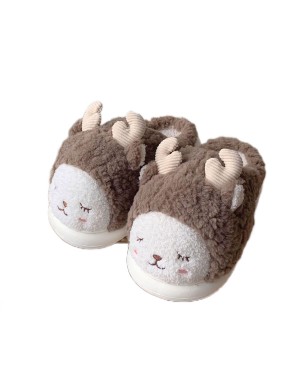 Pantoufles en coton chaudes à motif de mouton