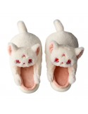 Witte Kat Pantoffels