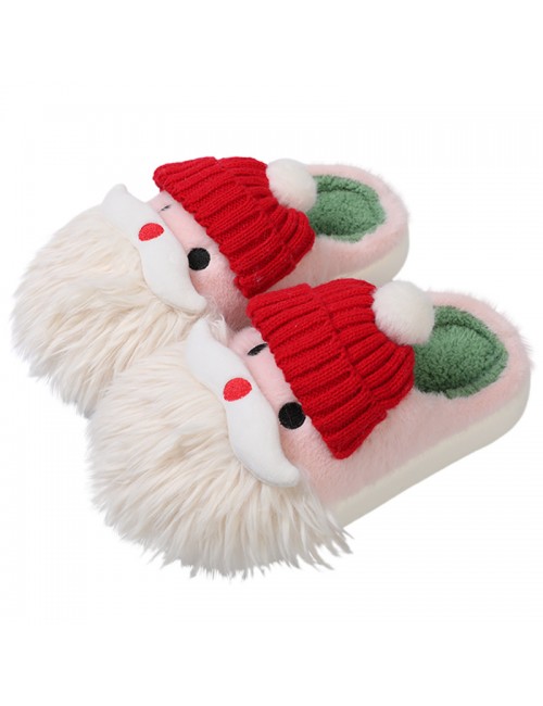 Pantoufles en coton père Noël