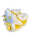 Hausschuhe Ente Gelb-Weiß