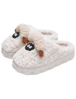 Pantoufles en coton de mouton