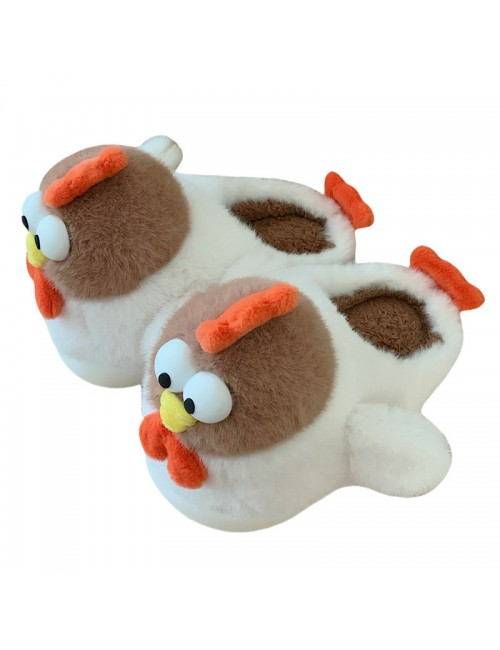 Chaussons de coton de poulet de dessin animé