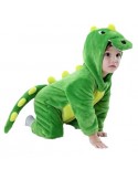 Barn grønn dinosaur-pyjamas-drakt
