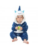 Combinaison Pyjama Licorne Enfant Bleu