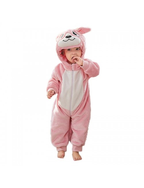 Pyjama une pièce Kangourou animal rose