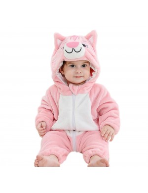 Pyjama pour enfants chat à grande bouche rose