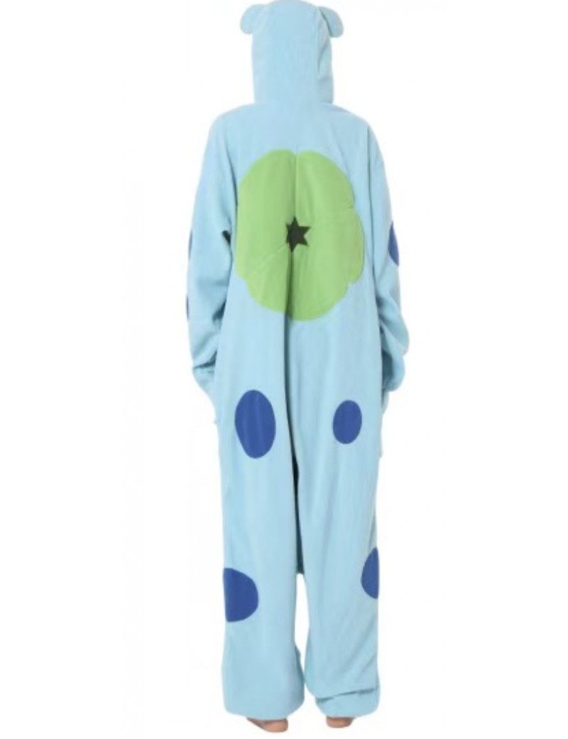 KIMU Onesie Blauwe Troetelbeer Pak - Maat 128-134 - Troetelberenpak Beer Kostuum Bedtime Maan Ster - Berenpak Huispak Pyjama Meisje Jongen Carnaval Carnavalspak - - De leukste onesies