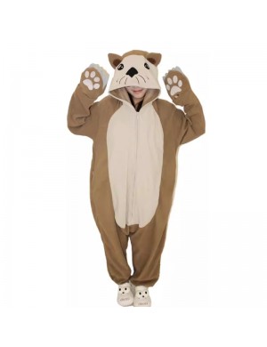 Pyjama en un seul morceau pour adultes avec un animal de carton animé d'écureuil d'eau