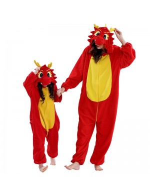 Pyjama dragon rouge intégral
