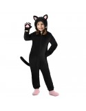 Svart Katt Pyjamas Kjeledress Barn