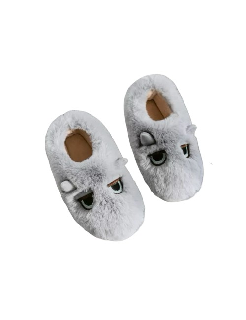 Chaussons en coton avec chat mignon pour femmes