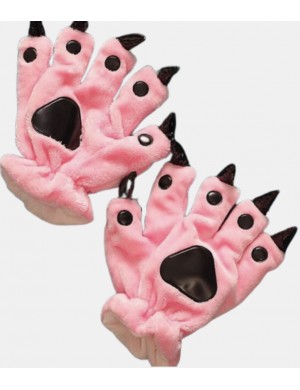 Rosa Handskar Kigurumi