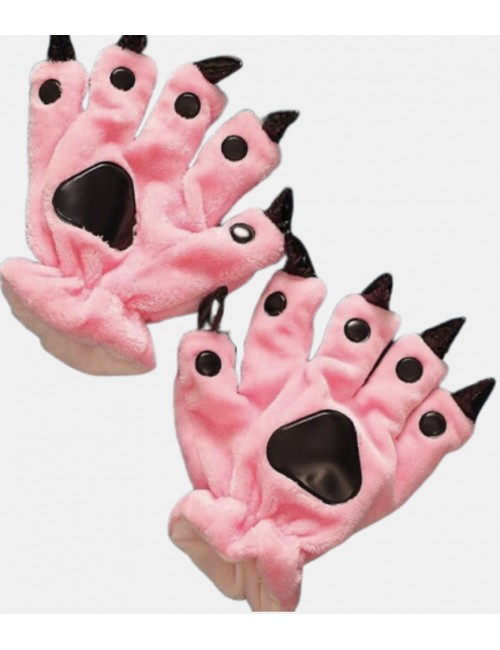Gants Rose Griffes Kigurumi