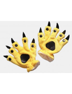 Gele Klauwen Handschoenen Onesie