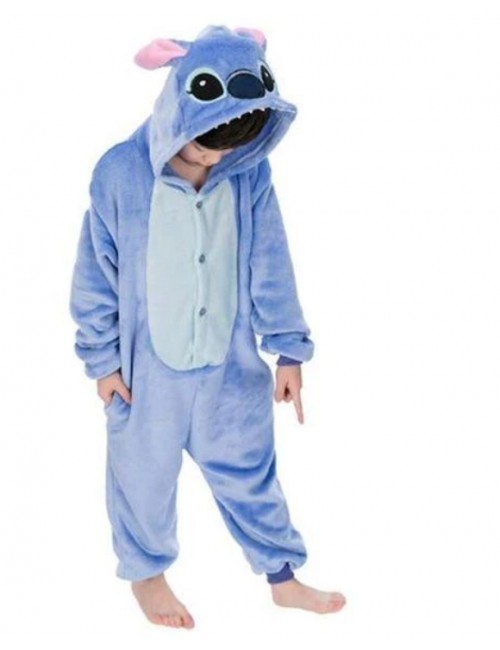 Pyjama enfant Lan Stitch - Combinaison grenouillère cosplay - Bleu