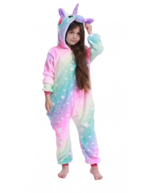 Combinaison Pyjama Licorne Arc-en-ciel Enfant