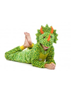 Emerald Triceratops Pyjamas Jumpsuit Barn