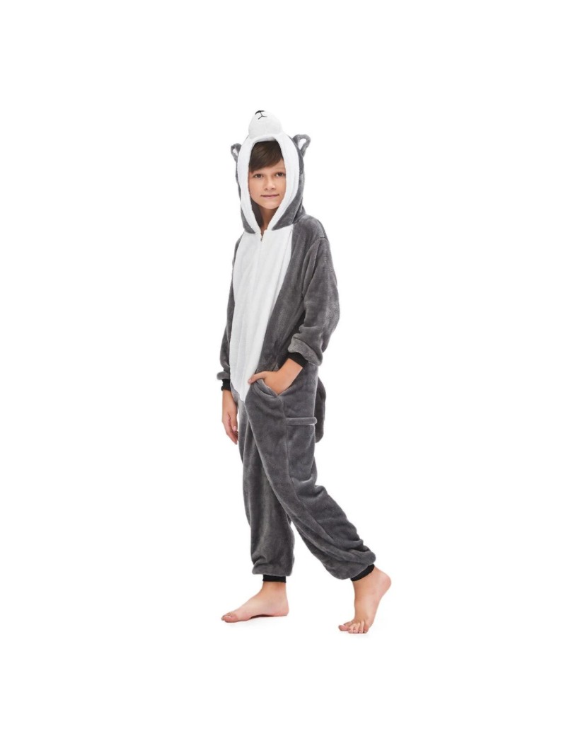 Pyjama Cosplay Chien Husky Pour Adultes - Costume Chaud Et Confortable