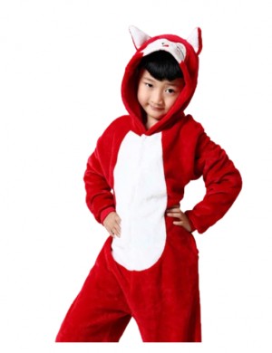 Rode Vos Onesie Kinderen