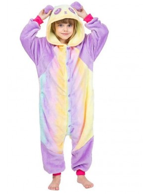 Combinaison Pyjama Panda Arc-en-ciel Enfant