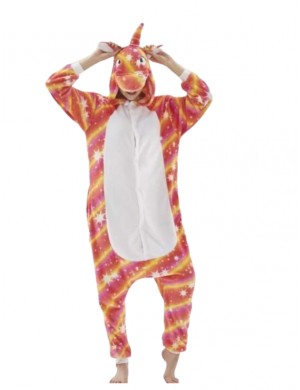 Roter Sternen Einhorn Kinder Onesie