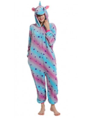 Blauer Sternen Einhorn Kinder Onesie