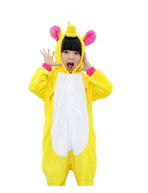 Combinaison Pyjama Licorne Jaune Enfant