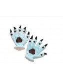 Türkise Fuchsklauen Handschuhe